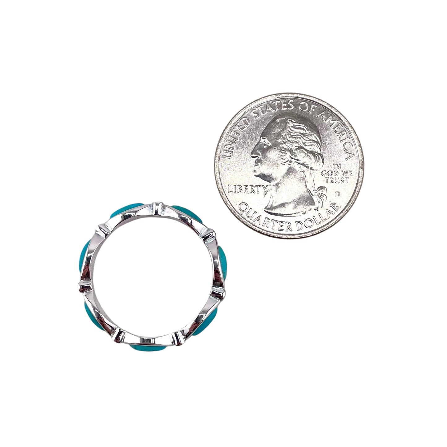 Sterling Silver Turquoise Band Ring