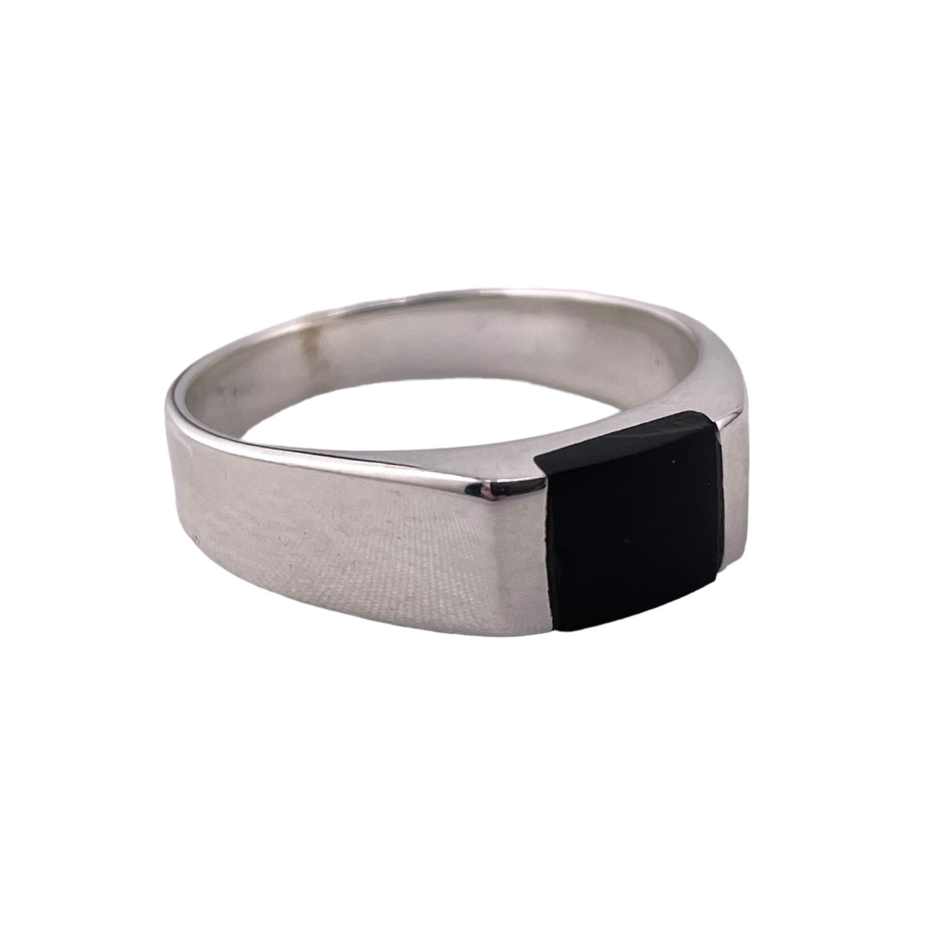 Black Onyx Stone Ring Sterling Silver