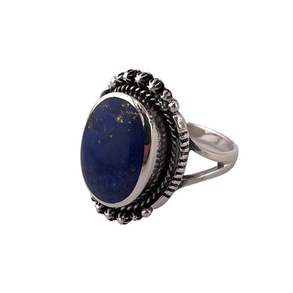 Lapis Stone Ring Sterling Silver