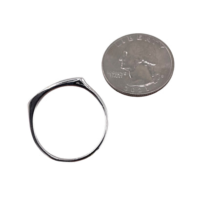 Black Onyx Stone Ring Sterling Silver