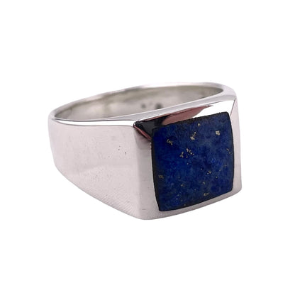 Lapis Stone Ring Sterling Silver