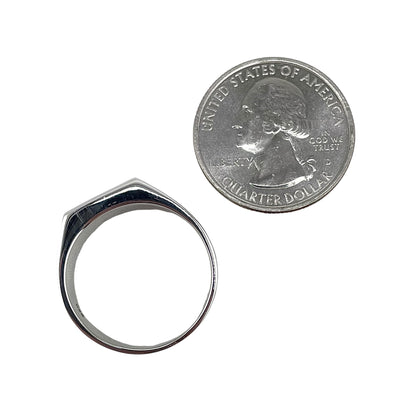 Black Onyx Inlay Rectangle Stone Rectangle Ring Sterling Silver