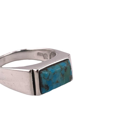 Turquoise Stone Ring Sterling Silver