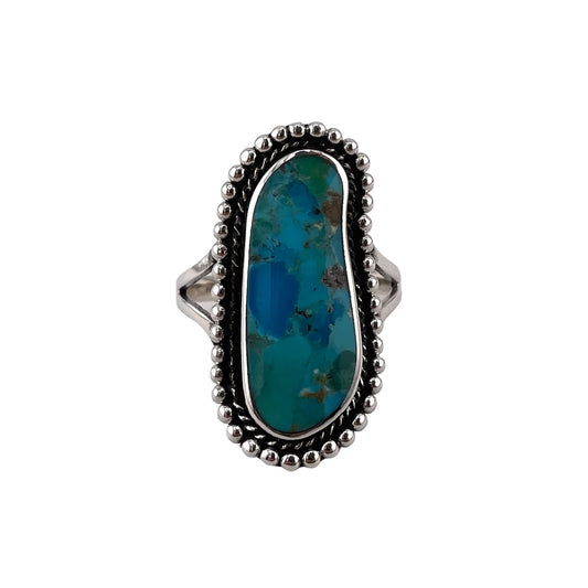 Turquoise Stone Ring Sterling Silver