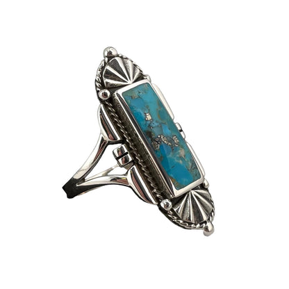 Turquoise Stone Ring Sterling Silver