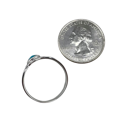 Turquoise Stone Eagle Ring Sterling Silver