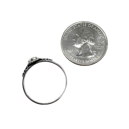 Lapis Stone Oval Rope Ring Sterling Silver