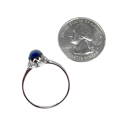 Lapis Stone Oval Ring Sterling Silver