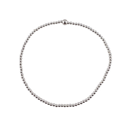 Bead Stretch Bracelet Sterling Silver Available in 3mm to 12mm