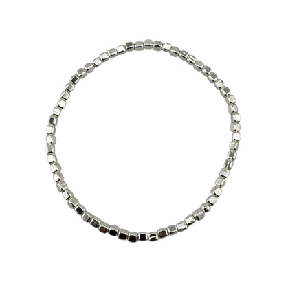 Box Stretch Bracelet Sterling Silver