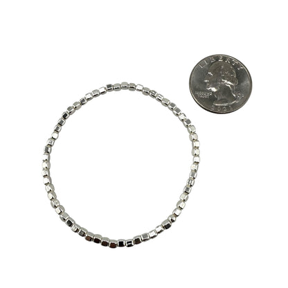 Box Stretch Bracelet Sterling Silver