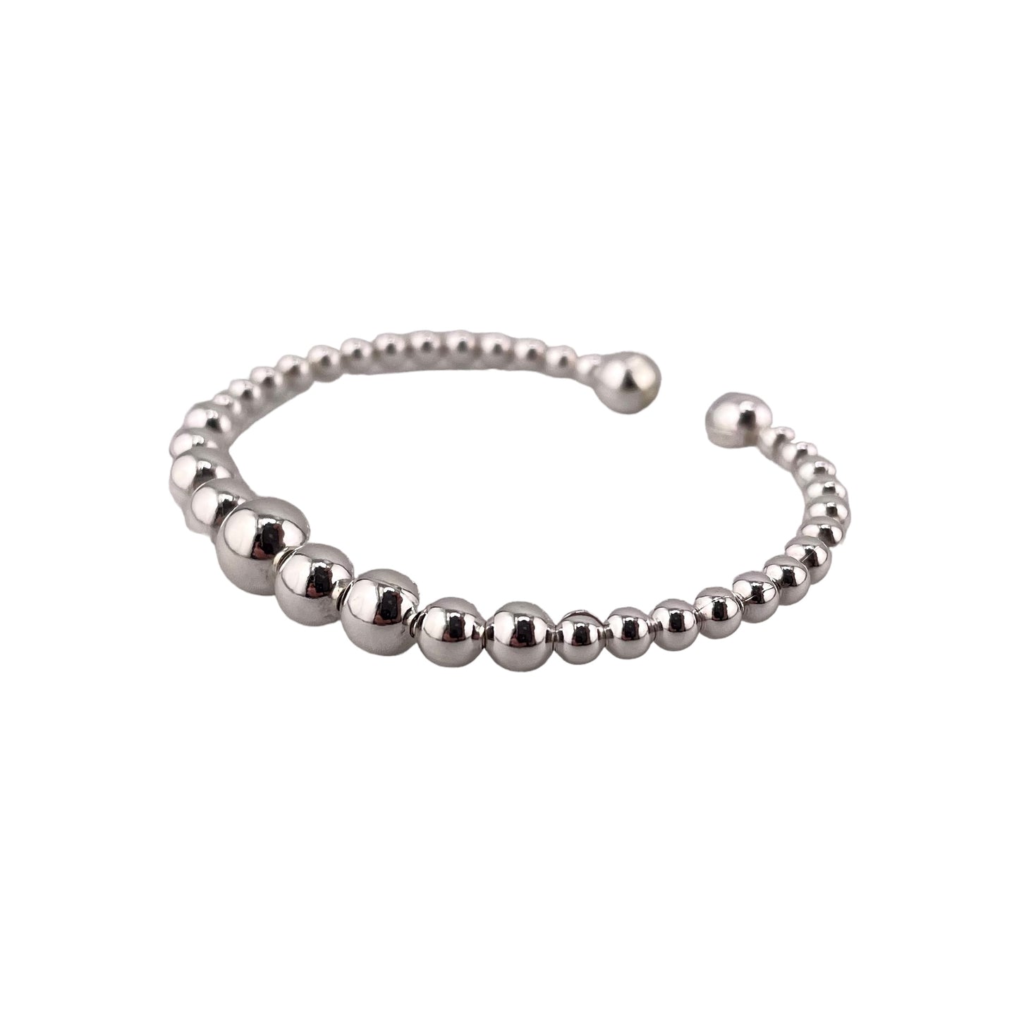 Mixed Bead Baby Cuff Bracelet Sterling Silver