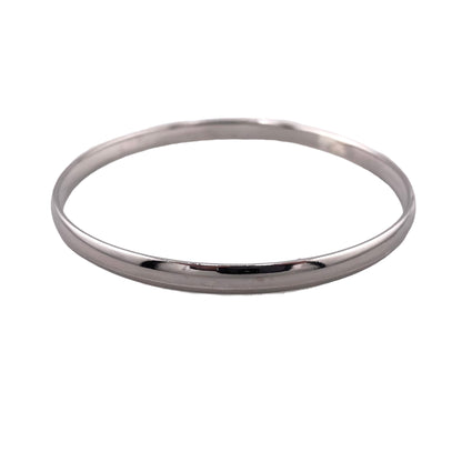 Plain Silver Bangle Bracelet Sterling Silver