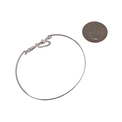 Butterfly Latch Bangle Bracelet Sterling Silver