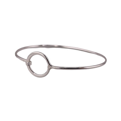 Eternity Latch Bangle Bracelet Sterling Silver