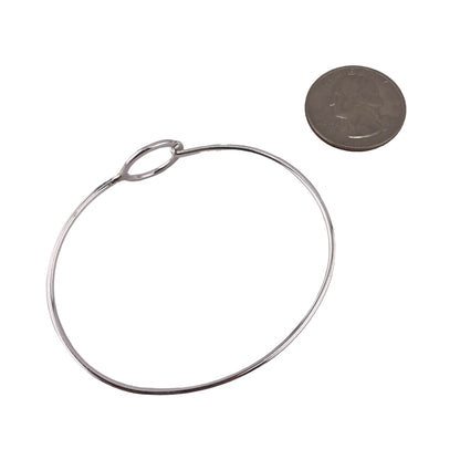 Eternity Latch Bangle Bracelet Sterling Silver