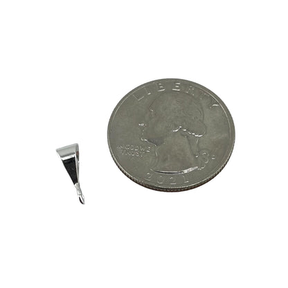 Pack of 10pcs Sterling Silver Bail 4.5mm x 8mm w/ Open Ring