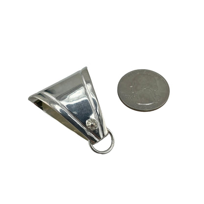 Sterling Silver Large Bail 29mm x 30mm w/ Closed Ring