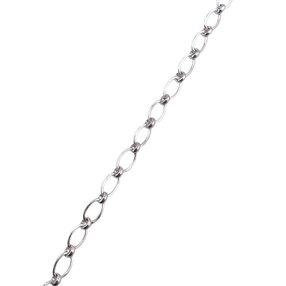 Sterling Silver Long & Short Links 4.3mm Bulk Chain 5 Foot Pack