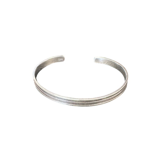 Bali Style Cuff Bracelet 1/4" Wide Sterling Silver