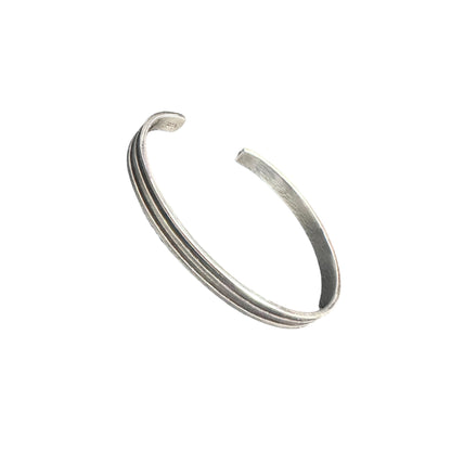 Bali Style Cuff Bracelet 1/4" Wide Sterling Silver