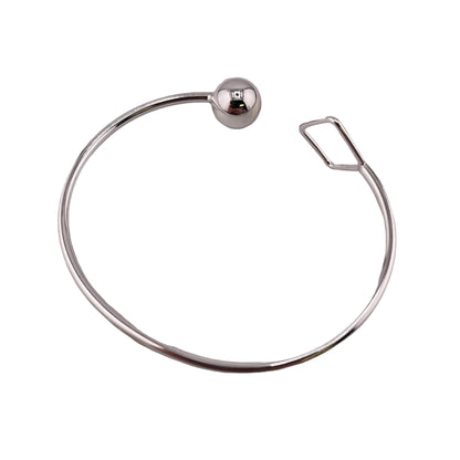 Bead Diamond-Shape Cuff Bracelet Sterling Silver