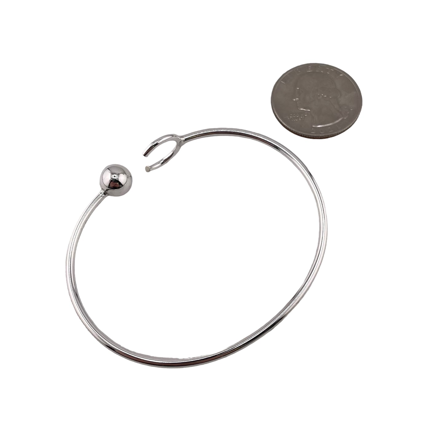 Bead Cuff Bracelet Sterling Silver