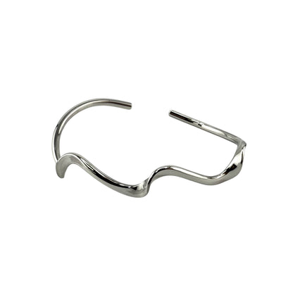 Wave Cuff Bracelet Sterling Silver