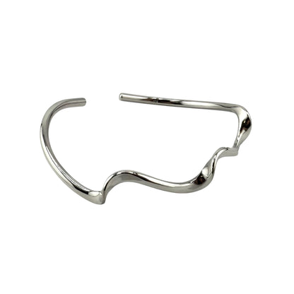 Wave Cuff Bracelet Sterling Silver