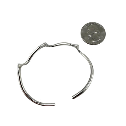 Wave Cuff Bracelet Sterling Silver