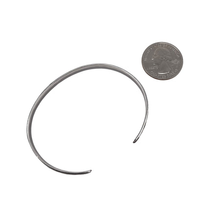 Wave Pattern Cuff Bracelet Sterling Silver