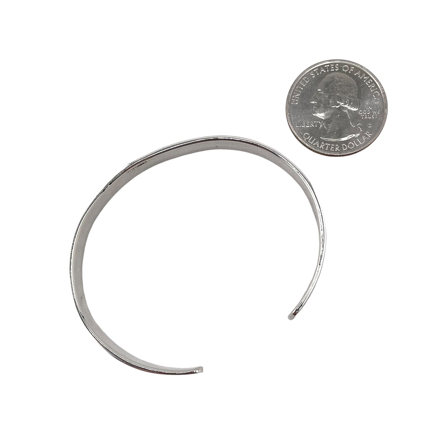 Wave Pattern Cuff Bracelet Sterling Silver