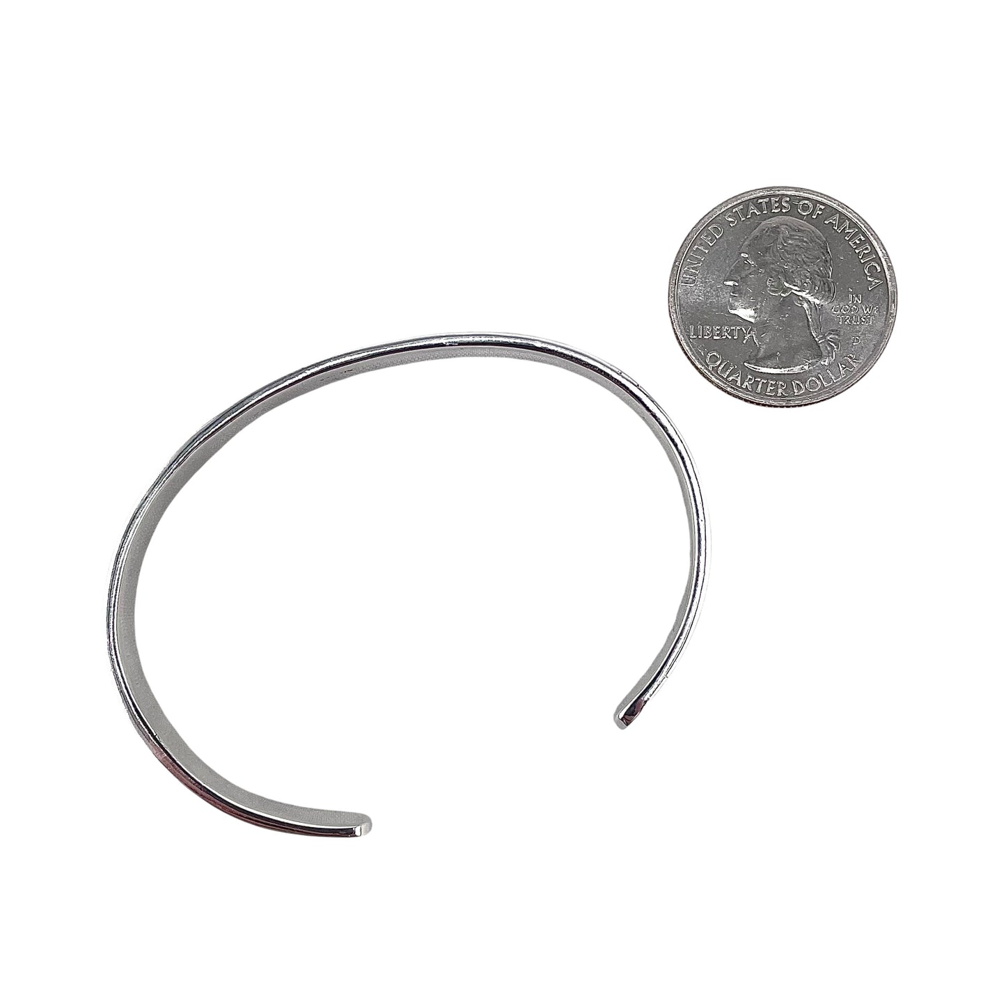 Crescent Star Circle Cuff Bracelet Sterling Silver