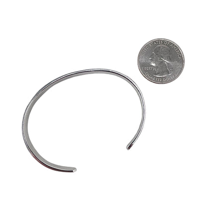 Crescent Star Circle Cuff Bracelet Sterling Silver
