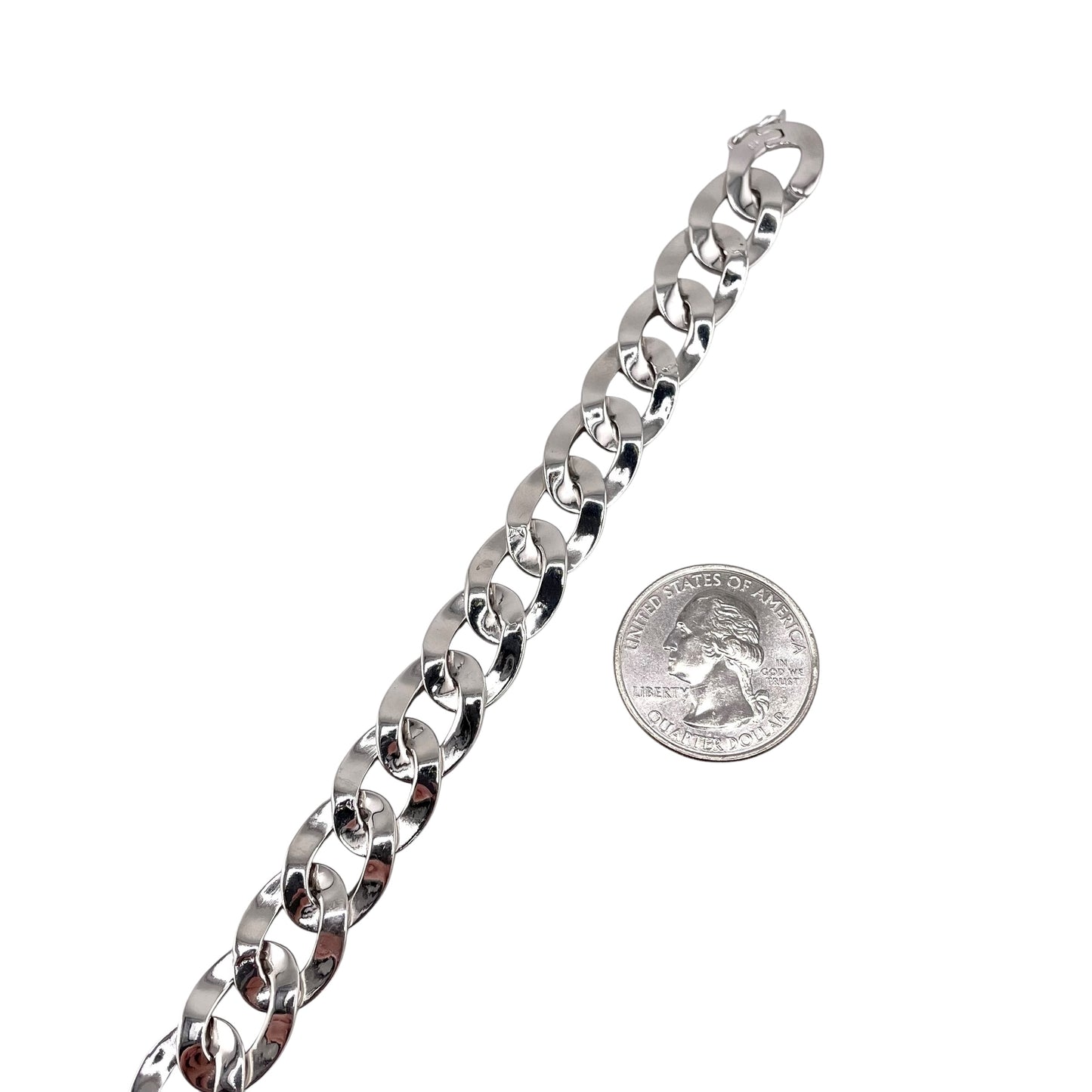 CZ Link Bracelet Sterling Silver