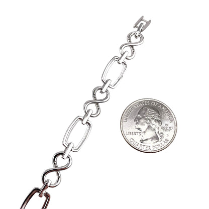CZ Link Bracelet Sterling Silver