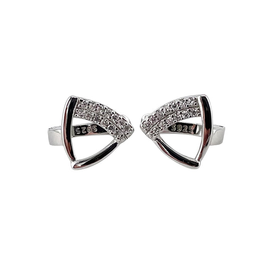CZ Stud Earrings Sterling Silver