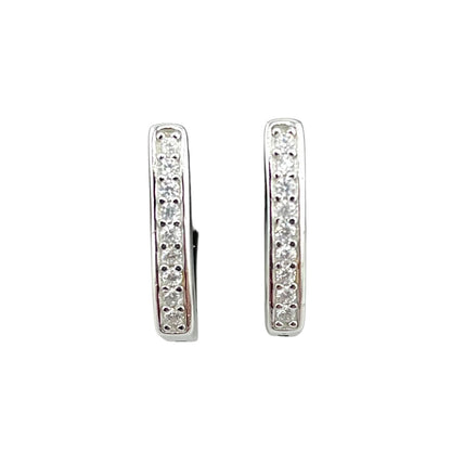 CZ Stud Earrings Sterling Silver