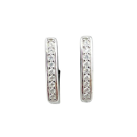 CZ Stud Earrings Sterling Silver