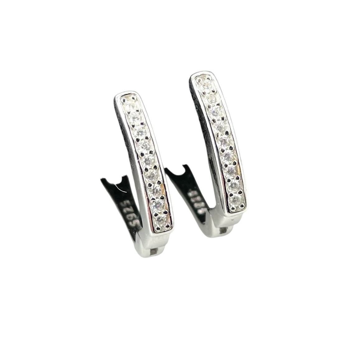 CZ Stud Earrings Sterling Silver