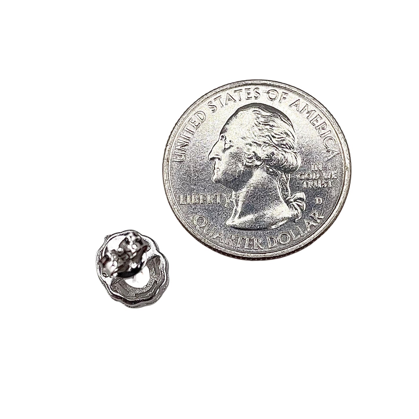 CZ Round Pear Stud Earrings Sterling Silver