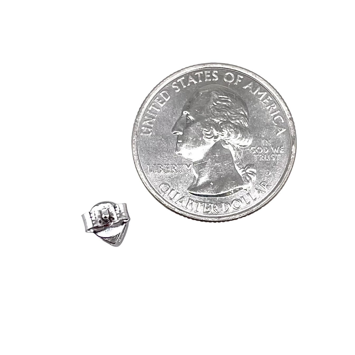 CZ Heart Post Earrings Sterling Silver