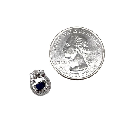 CZ Pear Post Earrings Sterling Silver