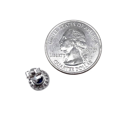 CZ Round Post Earrings Sterling Silver