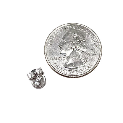 CZ Round Post Earrings Sterling Silver