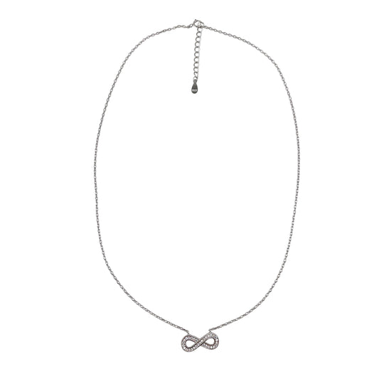 CZ Infinity Chain Necklace Sterling Silver
