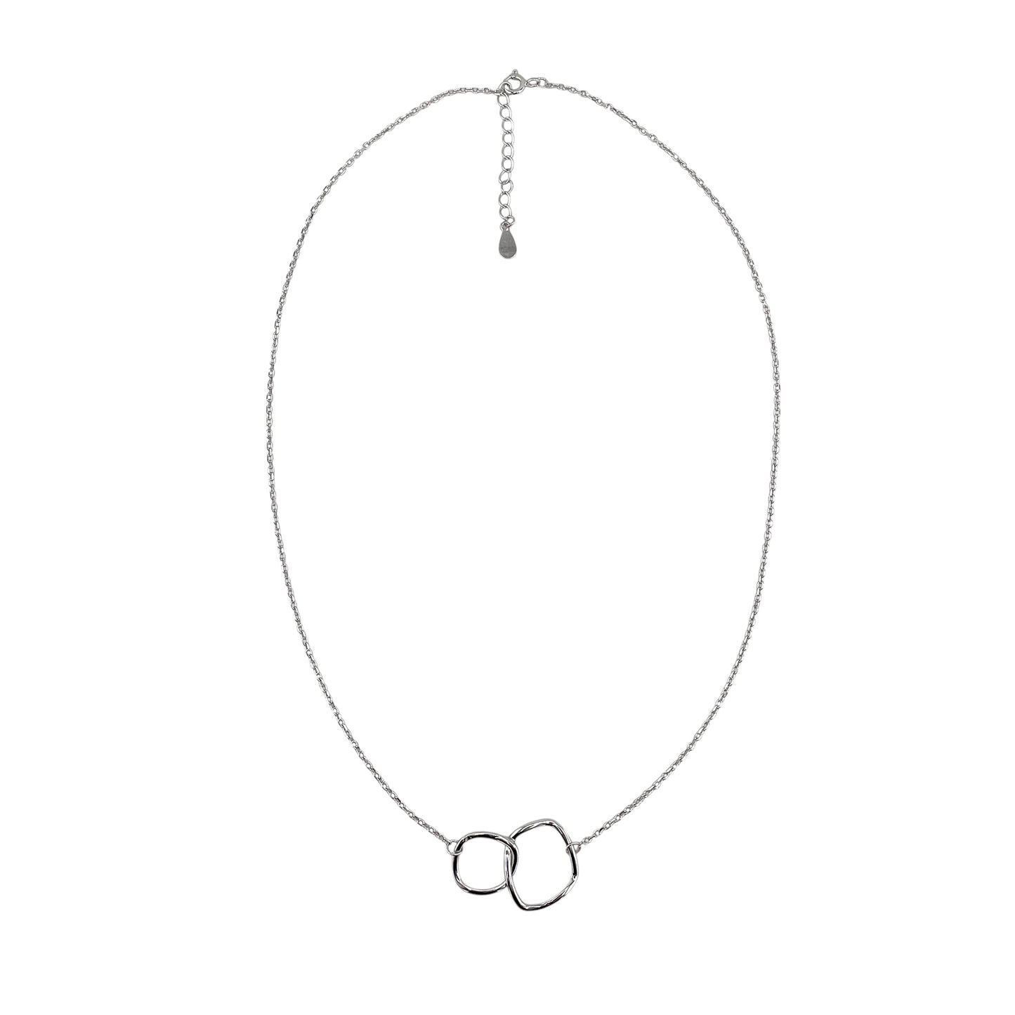 CZ Link Chain Necklace Sterling Silver