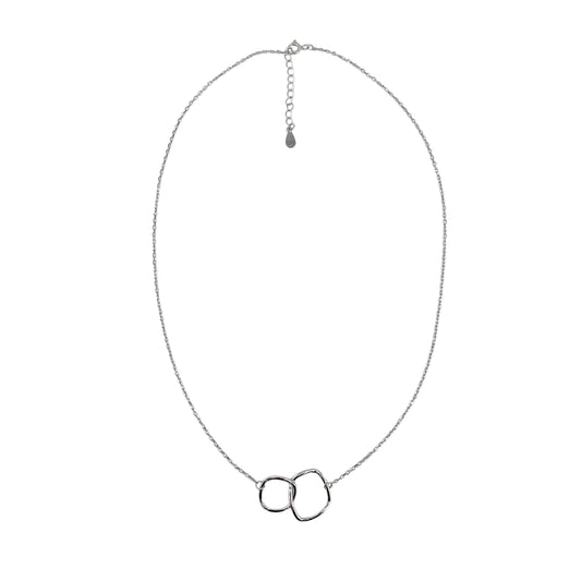 CZ Link Chain Necklace Sterling Silver