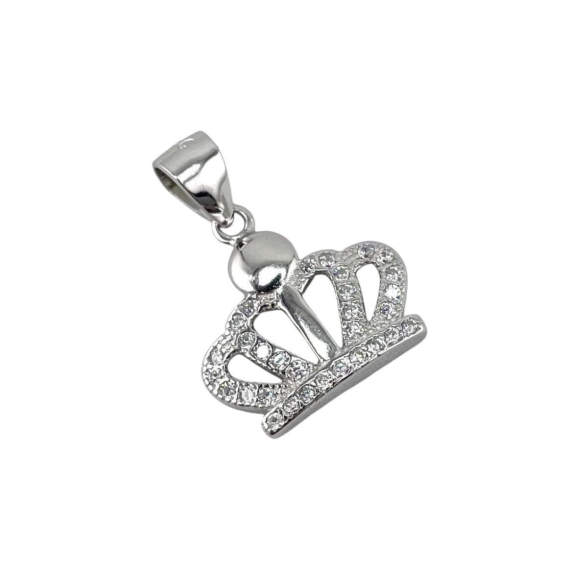 CZ Crown Pendant Sterling Silver