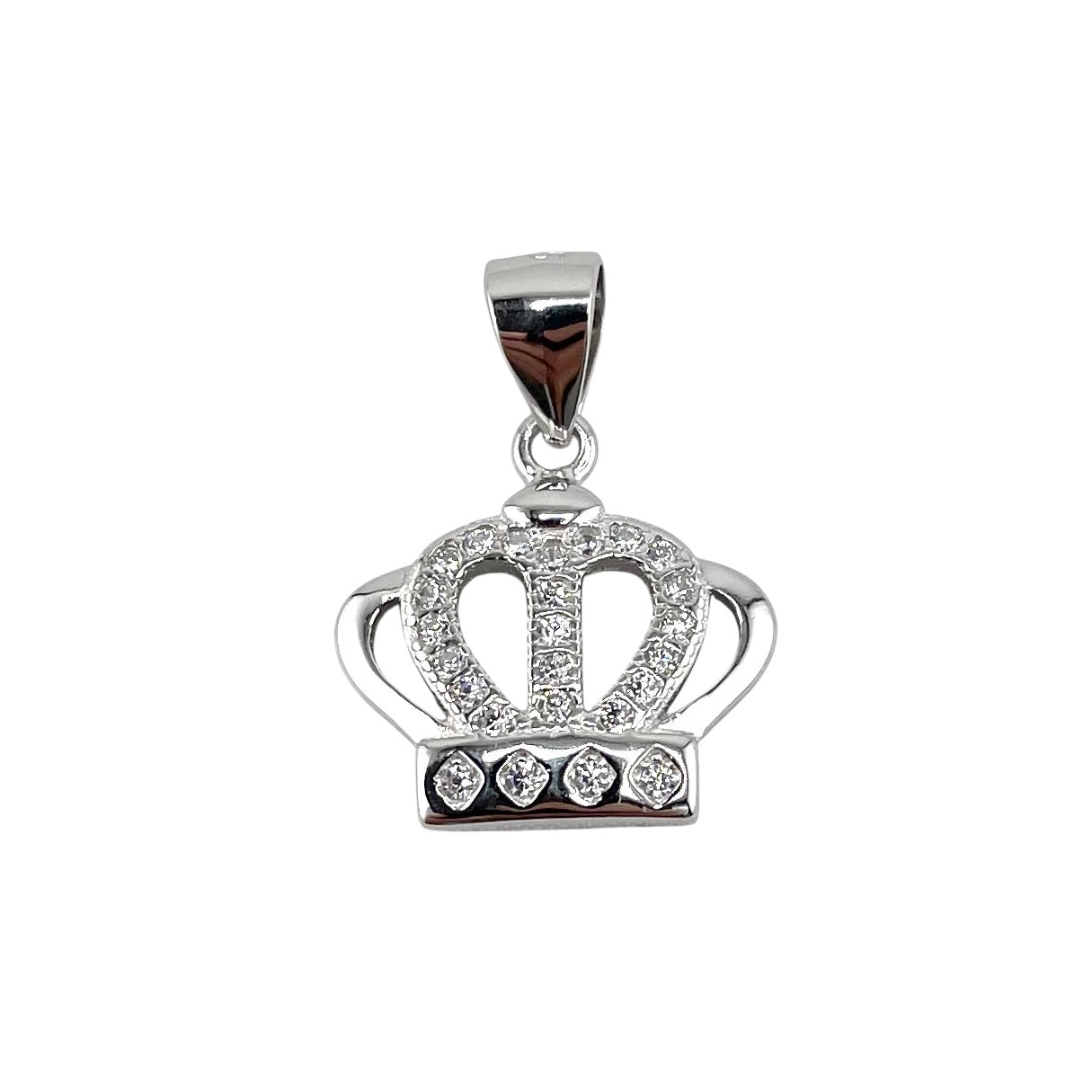 CZ Crown Pendant Sterling Silver